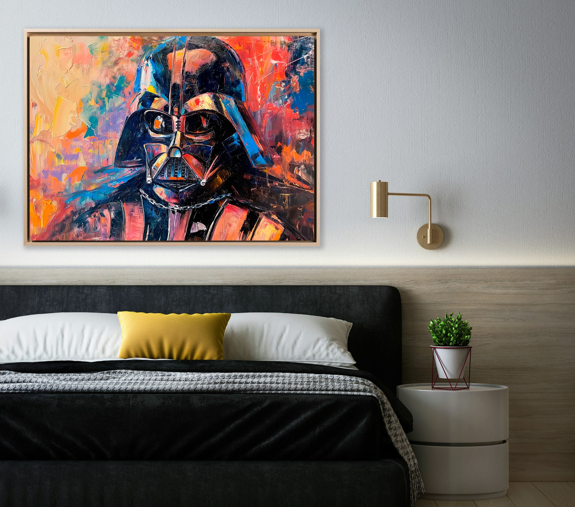 Fantasy - Dart Vader dipinto ad olio | Stampa piatta HD o in 3D - Materico