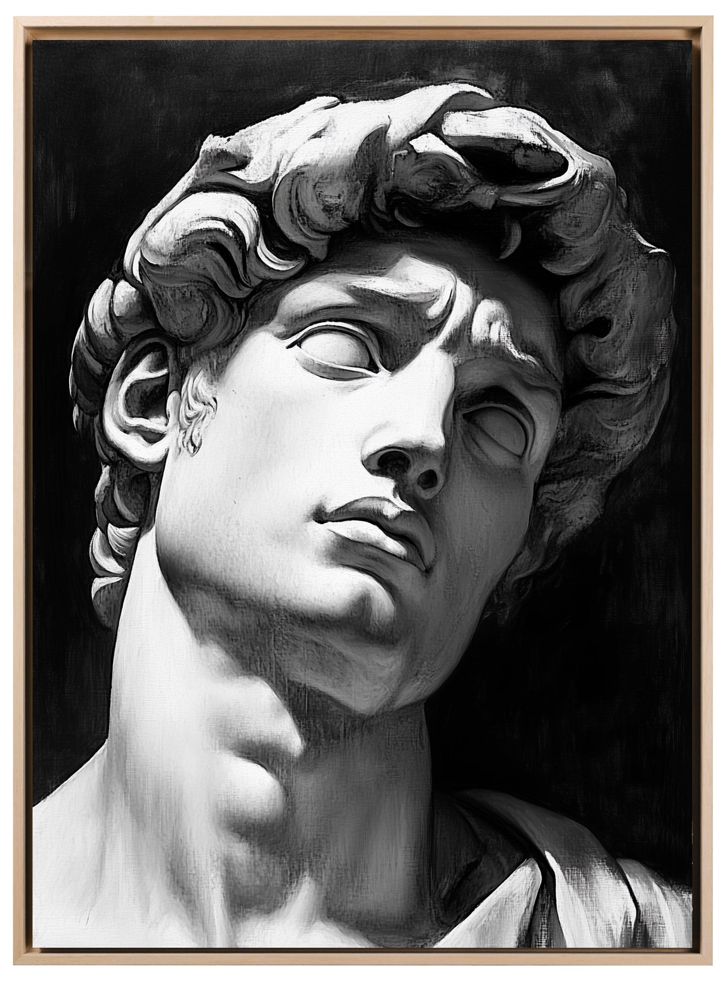 Disegno bianco e nero - Statua bianco e nero | Effetto lucido - Materico