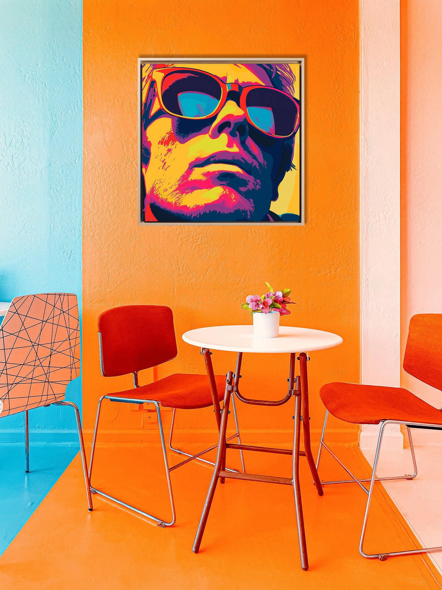 Pop art - Uomo occhiali da sole ispirato a Andy Warhol | Effetto lucido