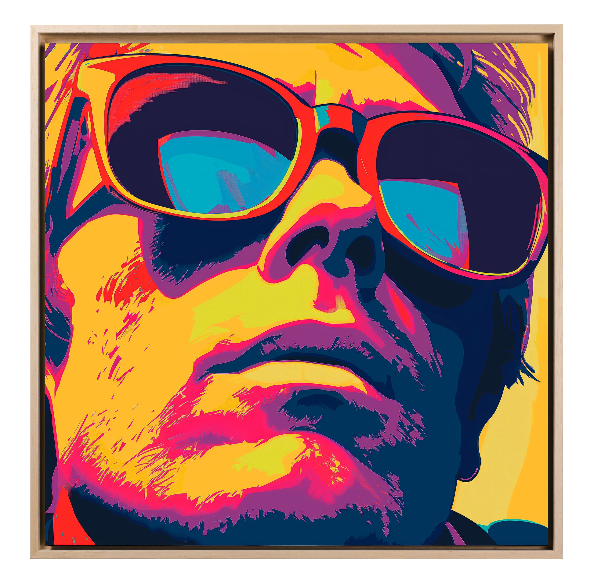 Pop art - Uomo occhiali da sole ispirato a Andy Warhol | Effetto lucido