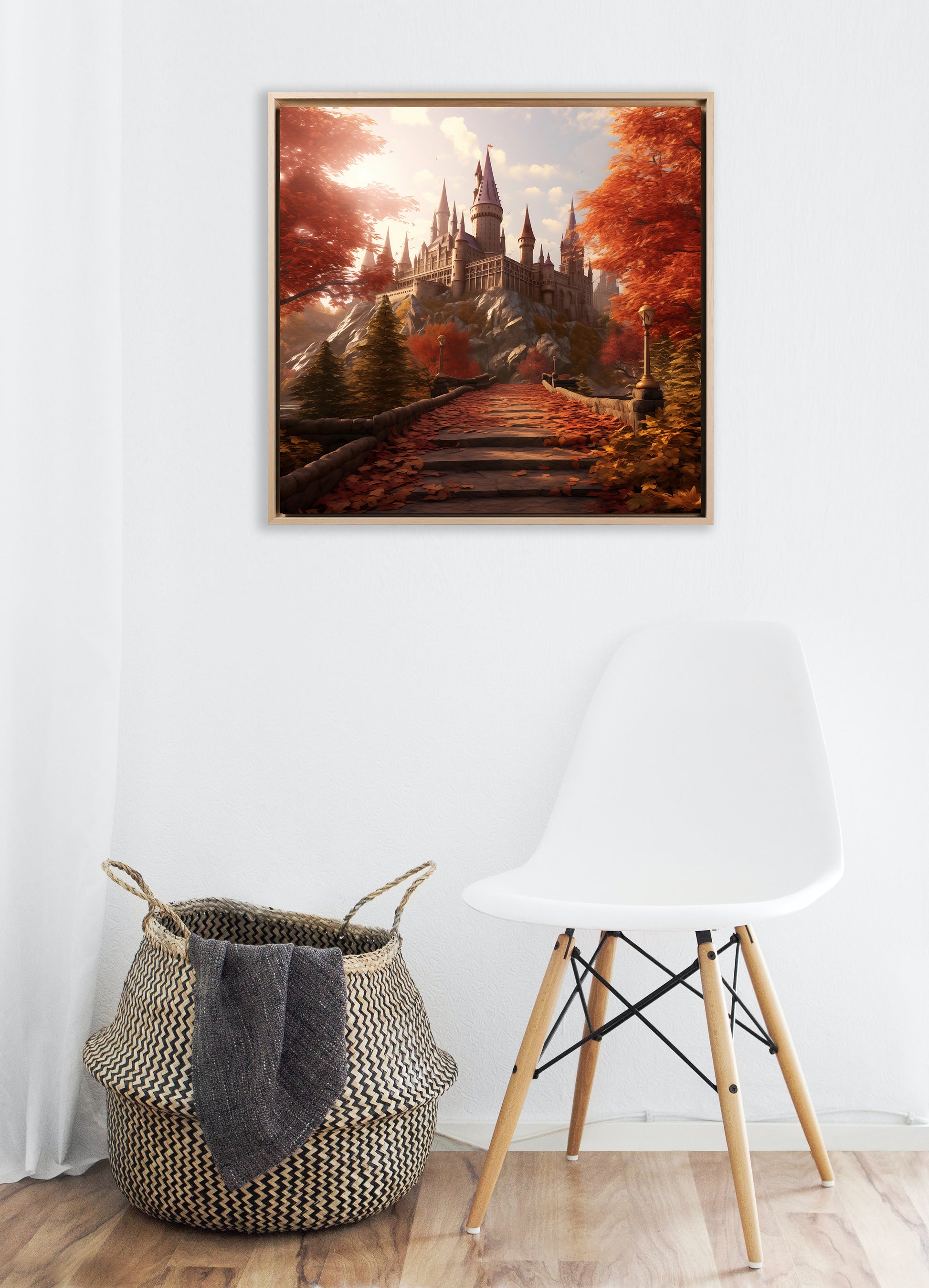 Fantasy - Disegno castello di Hogwarts in autunno | Effetto lucido