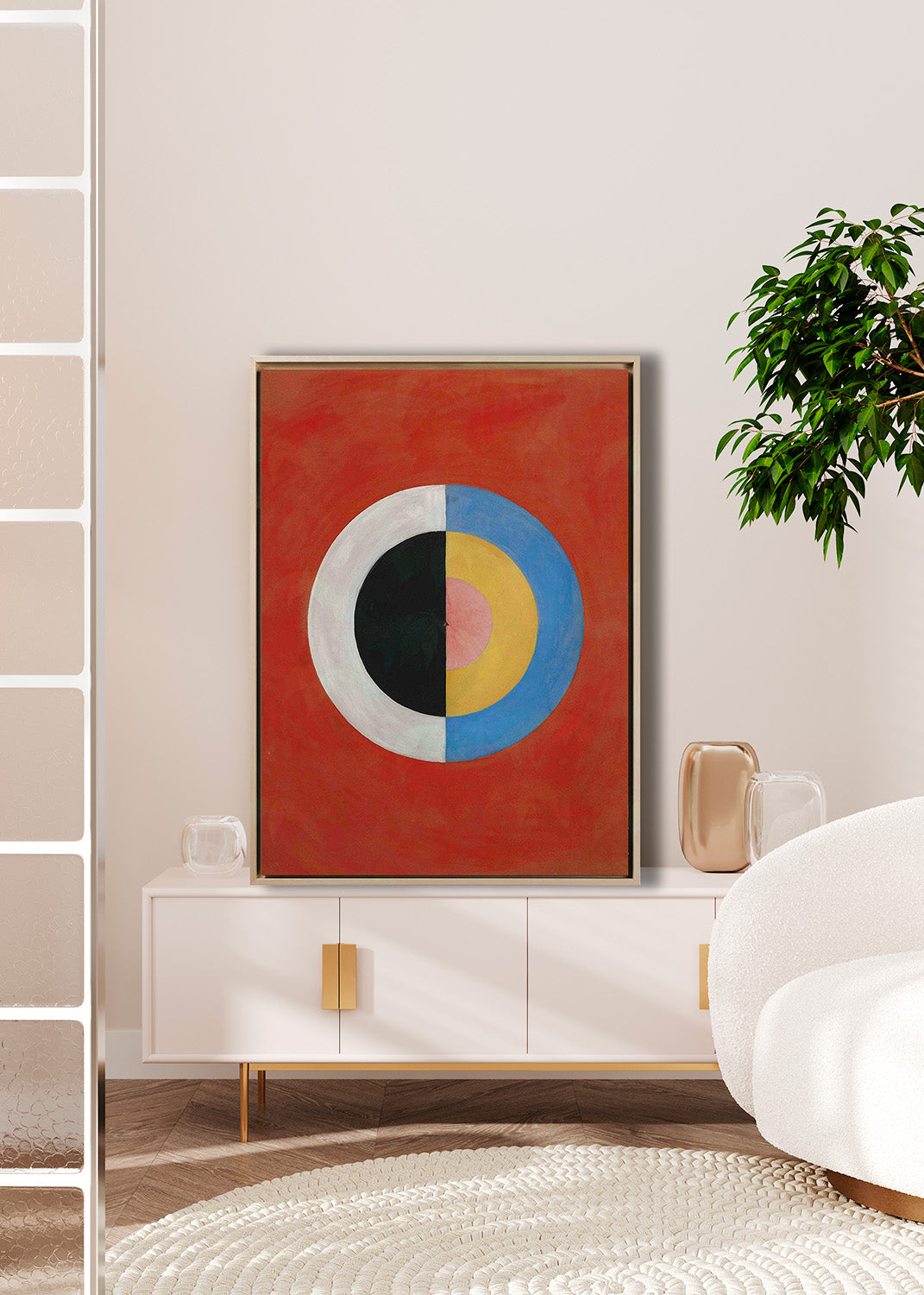 Klimt - Garten mit Sonnenblumen | Glanzeffekt