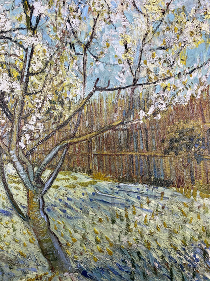 Van Gogh -  Albero di pesco rosa | Stampa piatta HD o in 3D