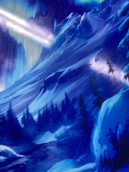 Natura - Aurora Boreale azzurra | Effetto lucido