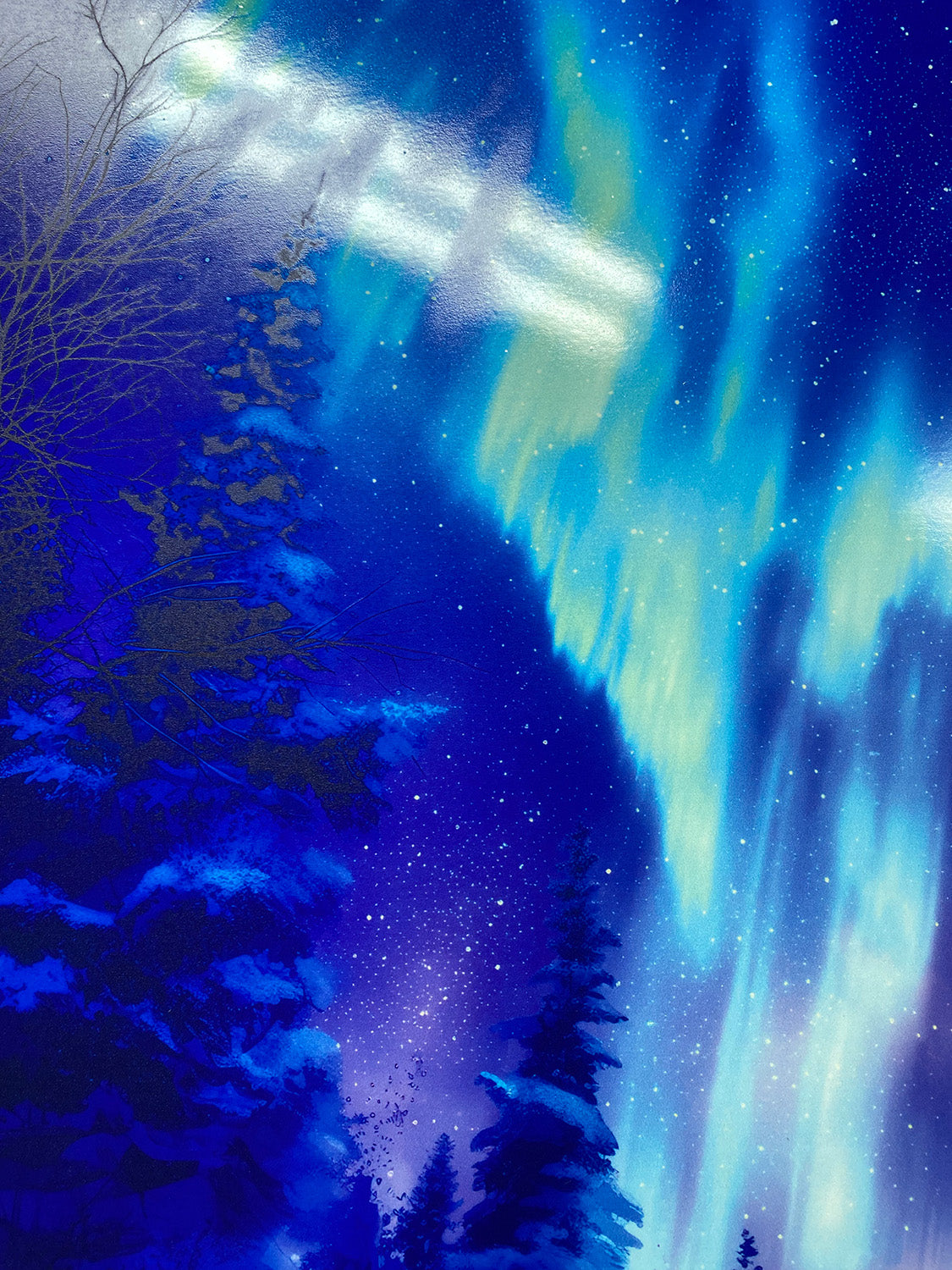 Natura - Aurora Boreale azzurra | Effetto lucido