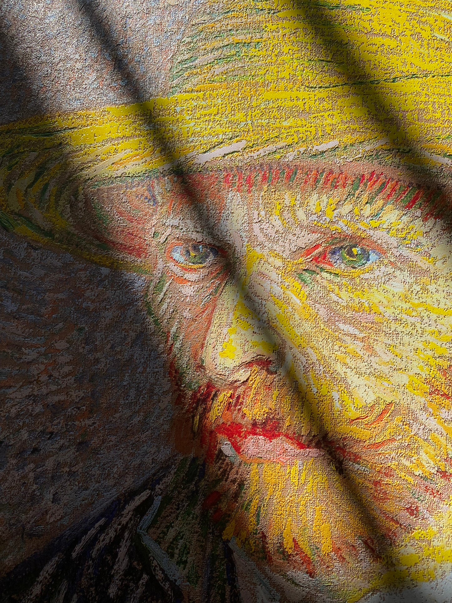 Van Gogh - Autoritratto con cappello di paglia | Stampa piatta HD o in 3D