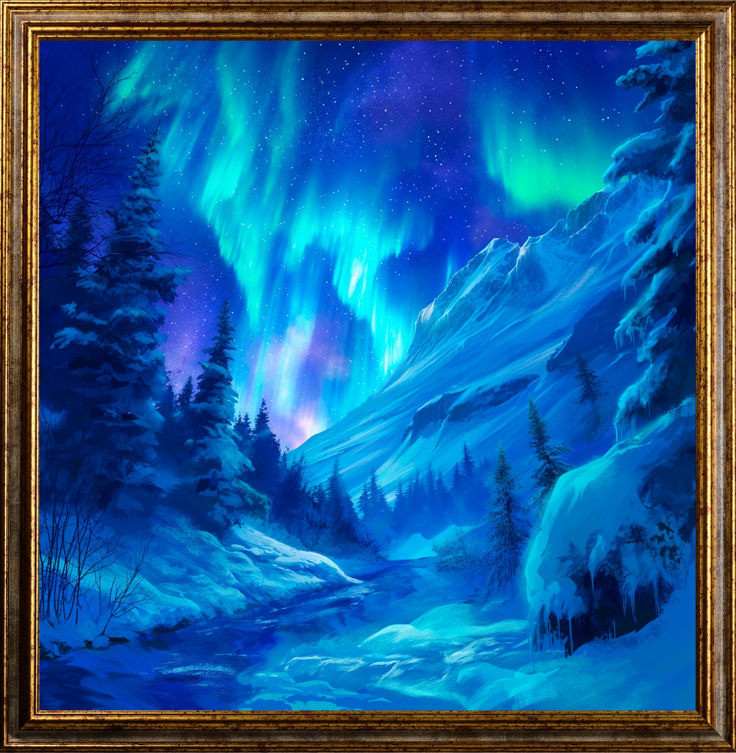 Natura - Aurora Boreale  azzurra | Effetto lucido