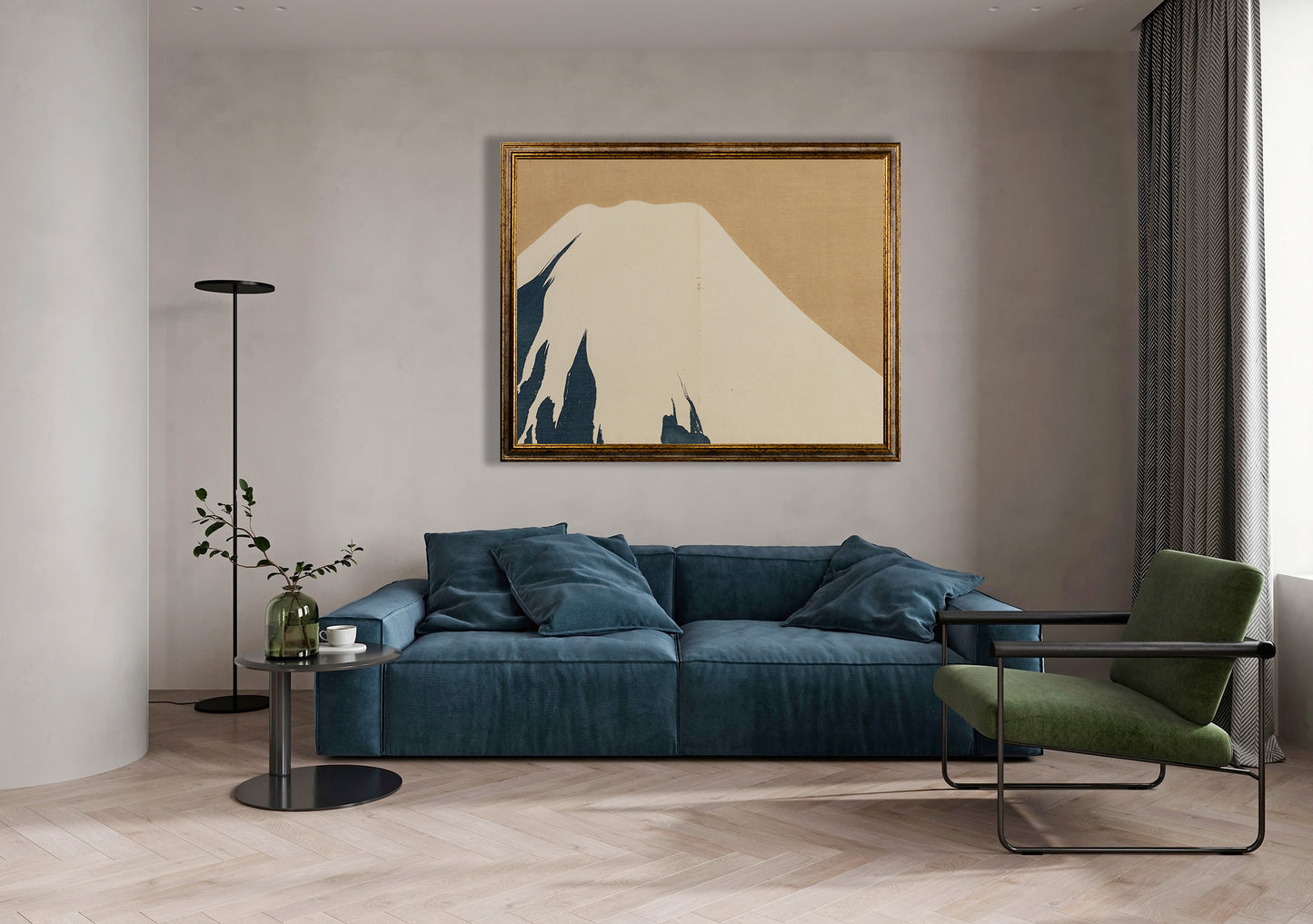 Klimt - Garten mit Sonnenblumen | Glanzeffekt