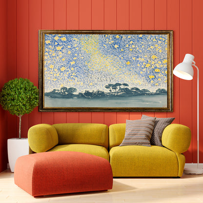 Klimt - Garten mit Sonnenblumen | Glanzeffekt