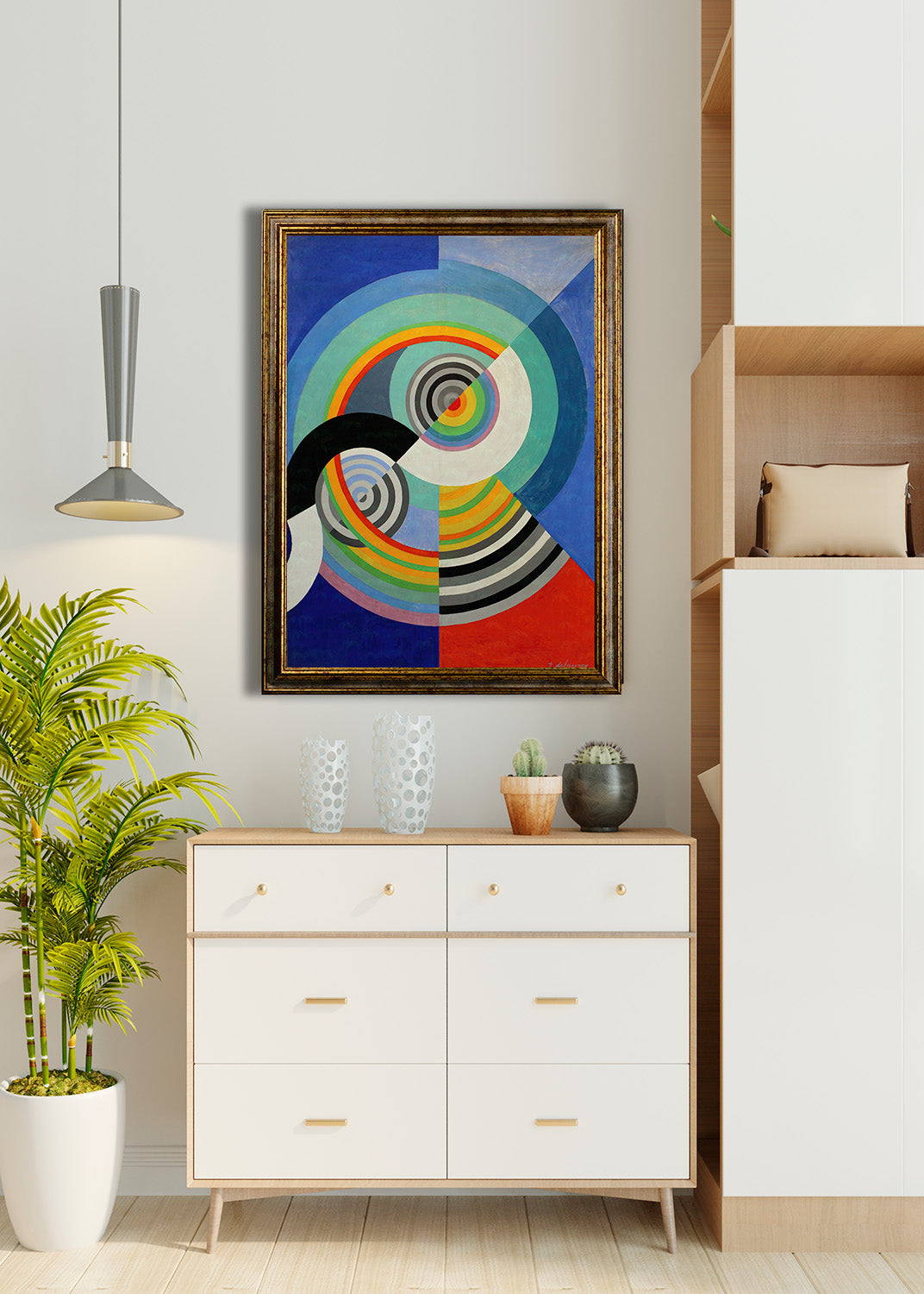 Klimt - Garten mit Sonnenblumen | Glanzeffekt