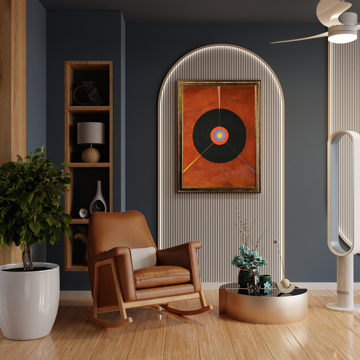 Klimt - Garten mit Sonnenblumen | Glanzeffekt