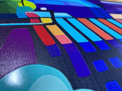 Pop art - Città americana | Stampa piatta HD o in 3D