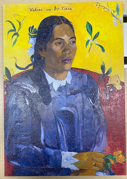 Gauguin - Donna con i fiori | Stampa piatta HD o in 3D