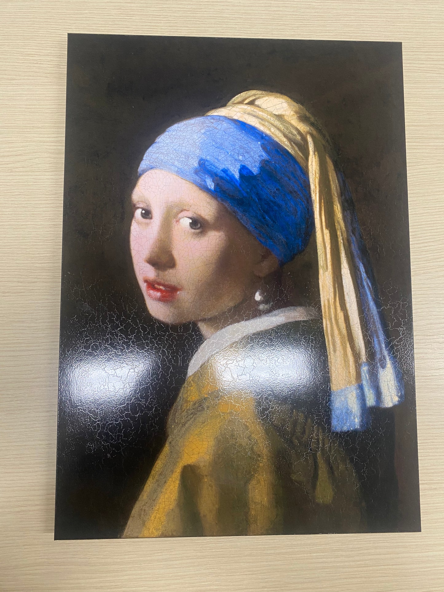 Johannes Vermeer - Mädchen mit Perlenohrring | Glanzeffekt