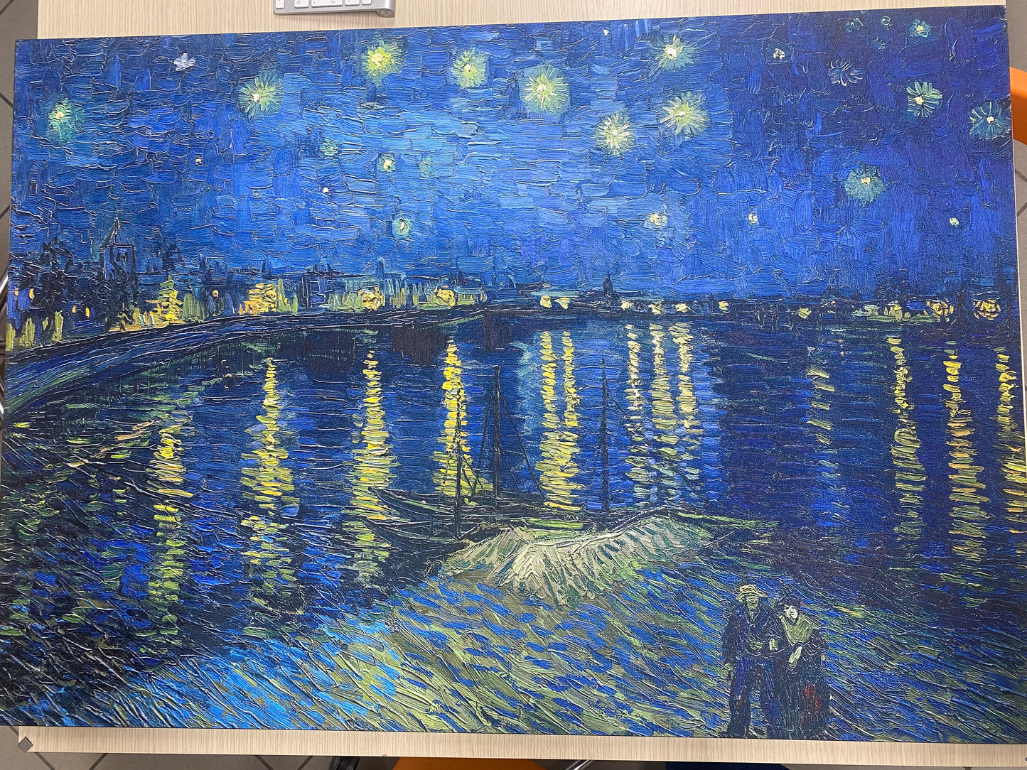 Van Gogh - Notte stellata sul Rodano | Stampa piatta HD o in 3D