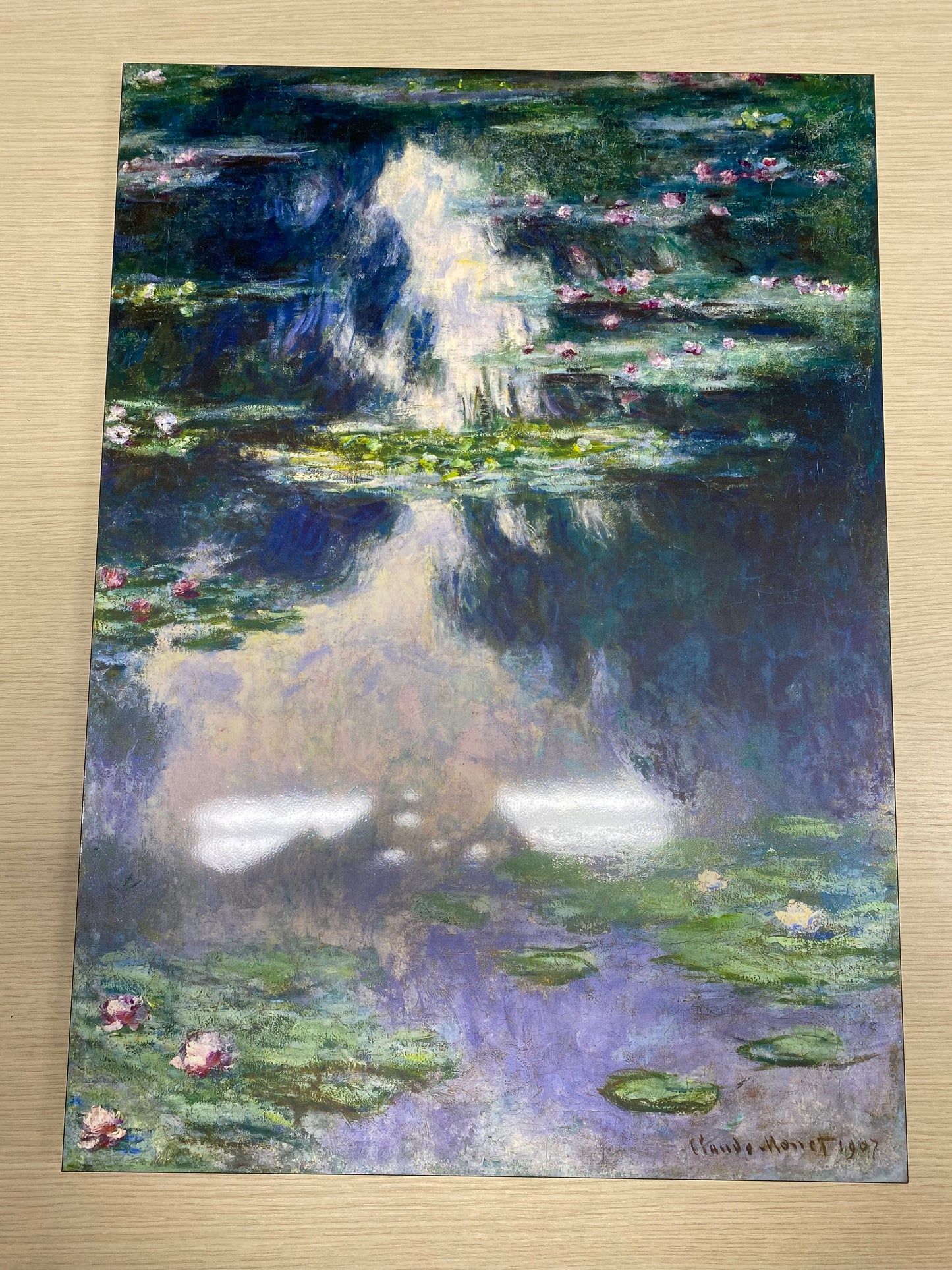 Monet - Seerosen bei Tag | Glanzeffekt