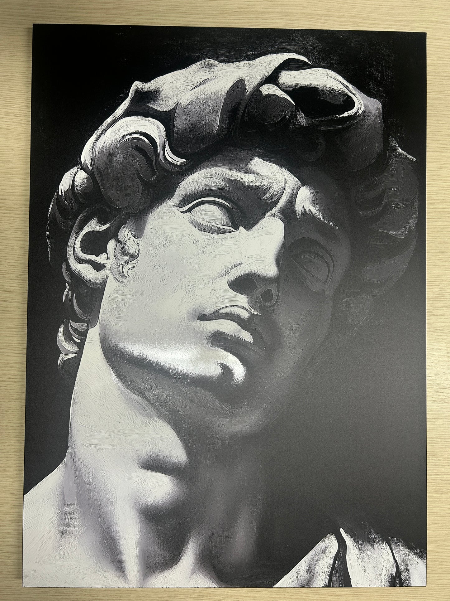 Black and white drawing - Black and white statue | Glossy effect