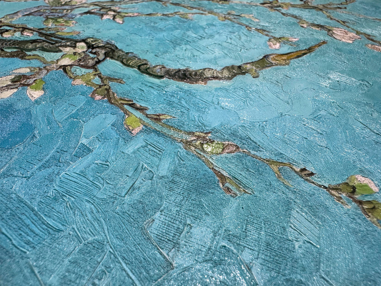 Van Gogh - Ramo di Mandorlo fiorito | Stampa piatta HD o in 3D