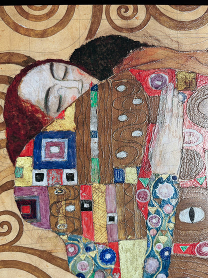 Klimt - Garten mit Sonnenblumen | Glanzeffekt