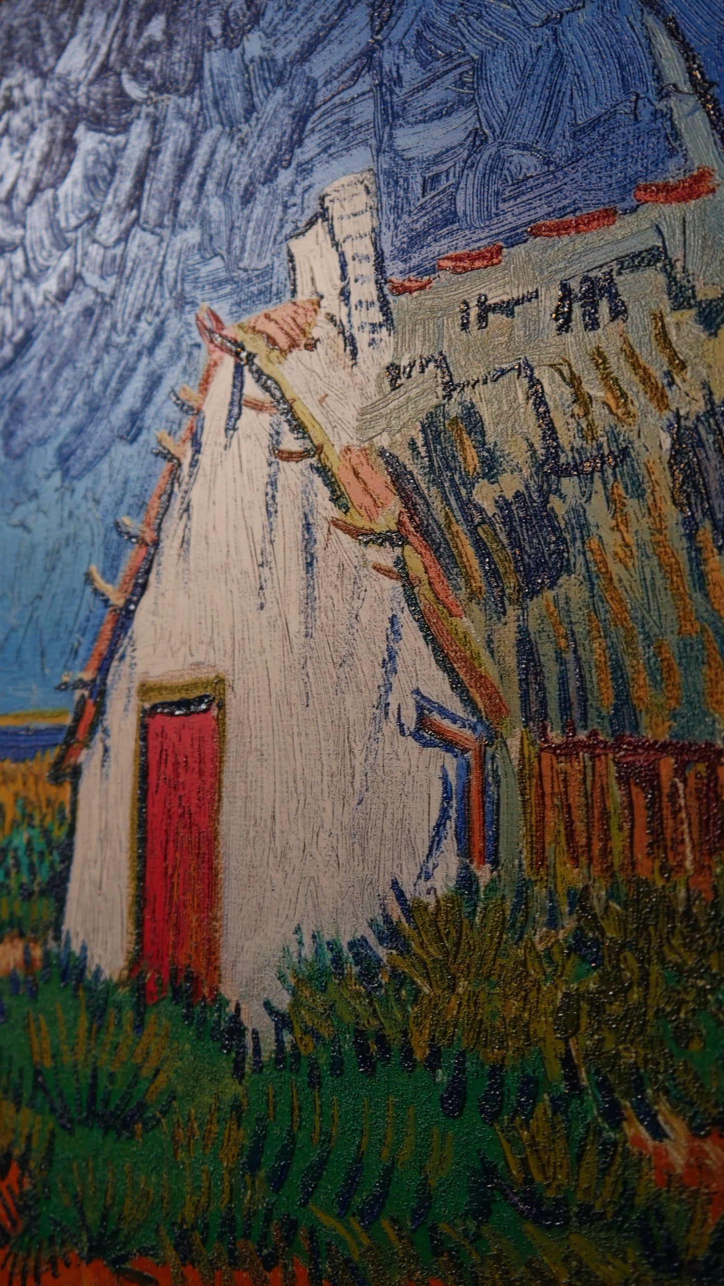 Van Gogh - Tre cottage bianchi a Saintes Maries | Stampa piatta HD o in 3D