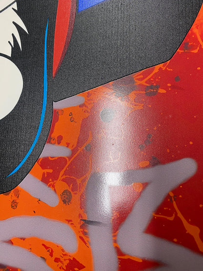 Street art - Papera con panino | Stampa piatta HD o in 3D