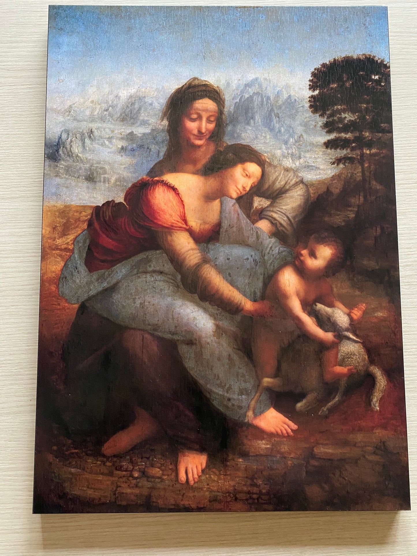 Da Vinci - Saint Anne, the Virgin and Child with the Lamb | Glossy Effect