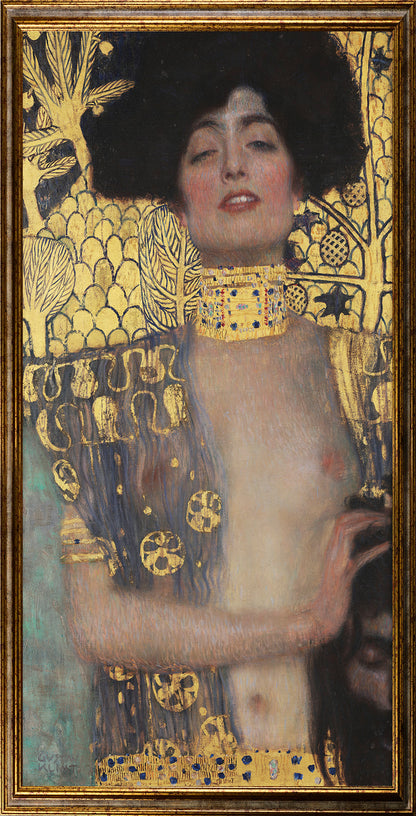 Klimt - Garten mit Sonnenblumen | Glanzeffekt