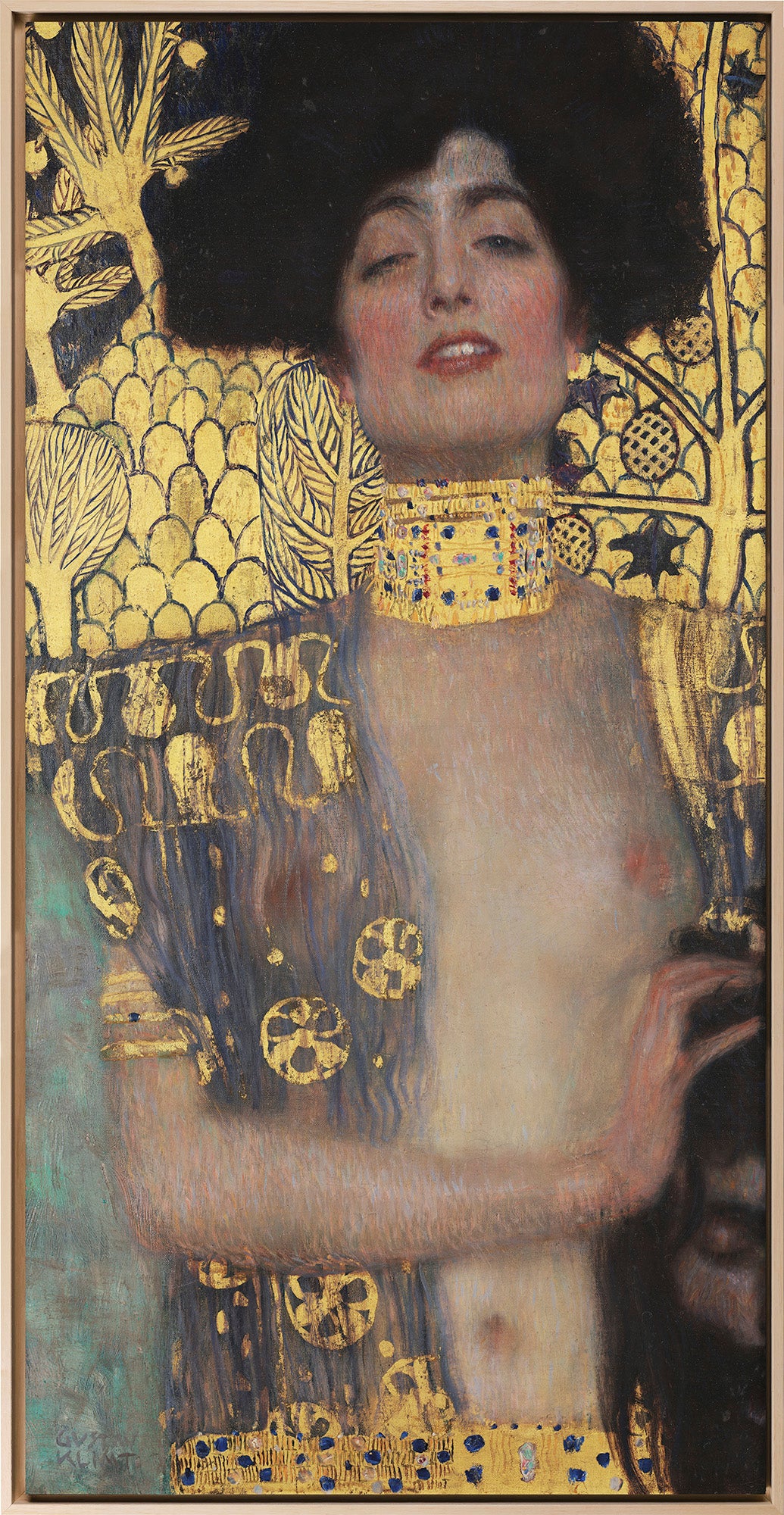 Klimt - Garten mit Sonnenblumen | Glanzeffekt