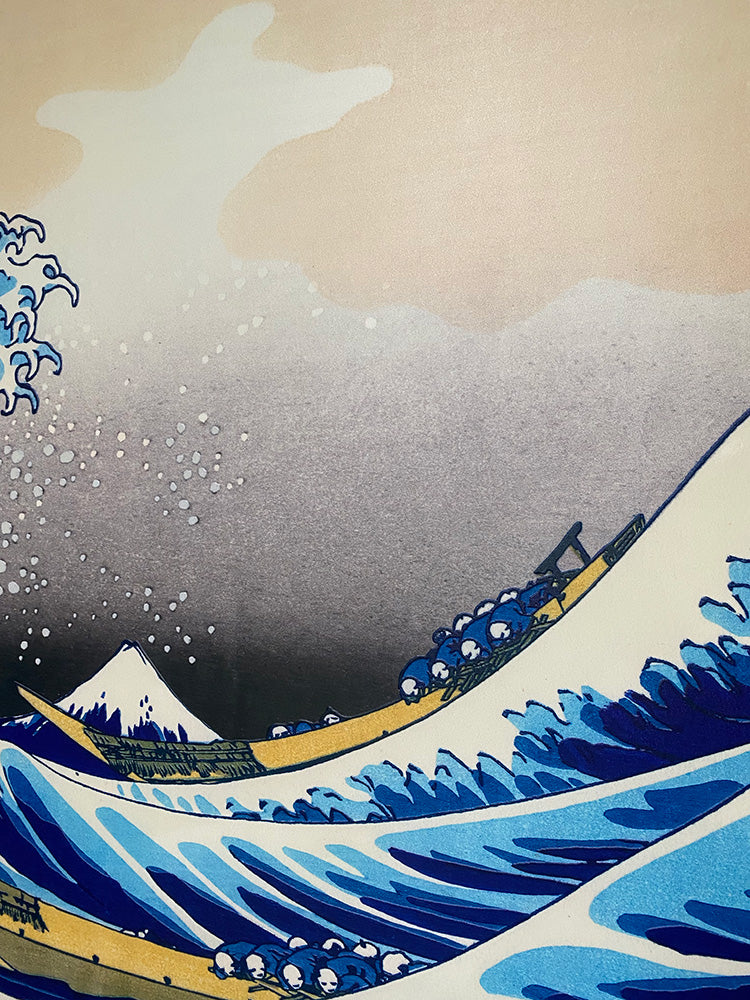Hokusai - Onda di Hokusai | Stampa piatta HD o in 3D