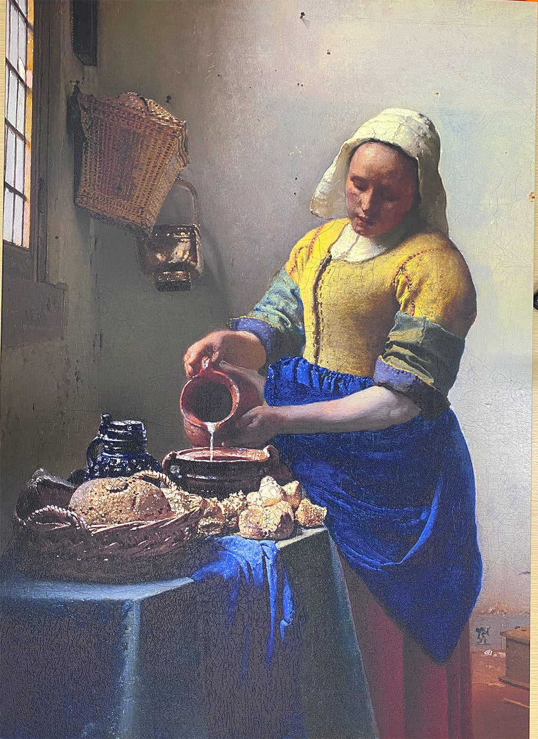Johannes Vermeer -  La lattaia | Stampa piatta HD o in 3D