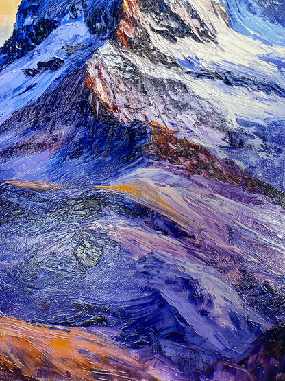 Nature - Matterhorn Impressionism Style at Sunrise | Flat HD or 3D Print