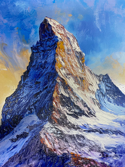 Nature - Matterhorn Impressionism Style at Sunrise | Flat HD or 3D Print