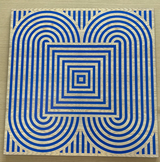 Outlet - Serie geometrica concentrica effetto legno | Stampa 3D rilievo